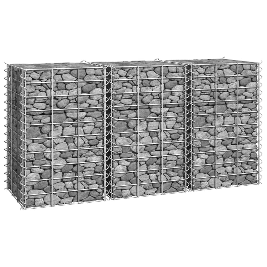 Vidaxl Gabion Plantagers 3. hævet 30x30x50 cm jern