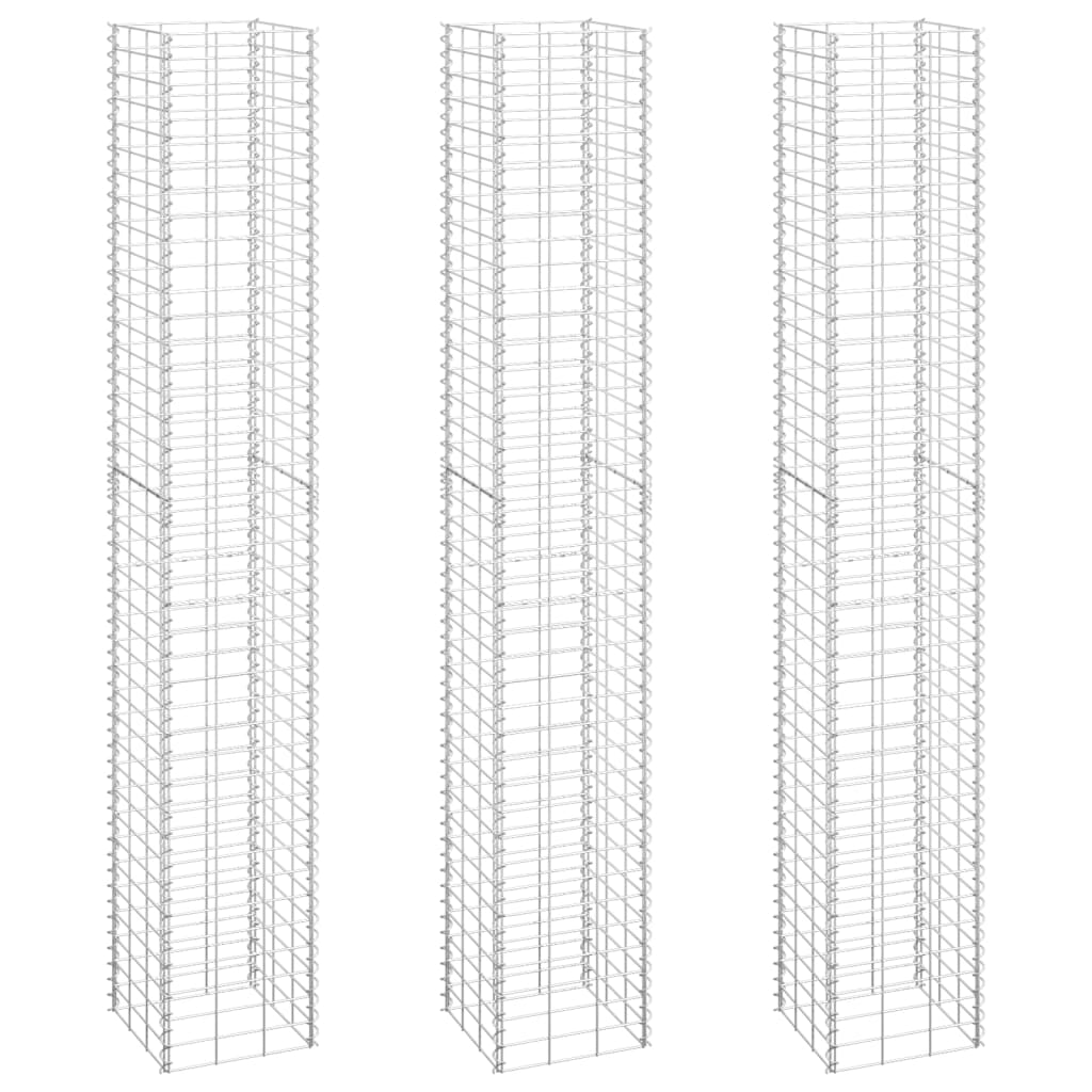 Vidaxl Schanskorf Planters 3. hævet 30x30x200 cm jern