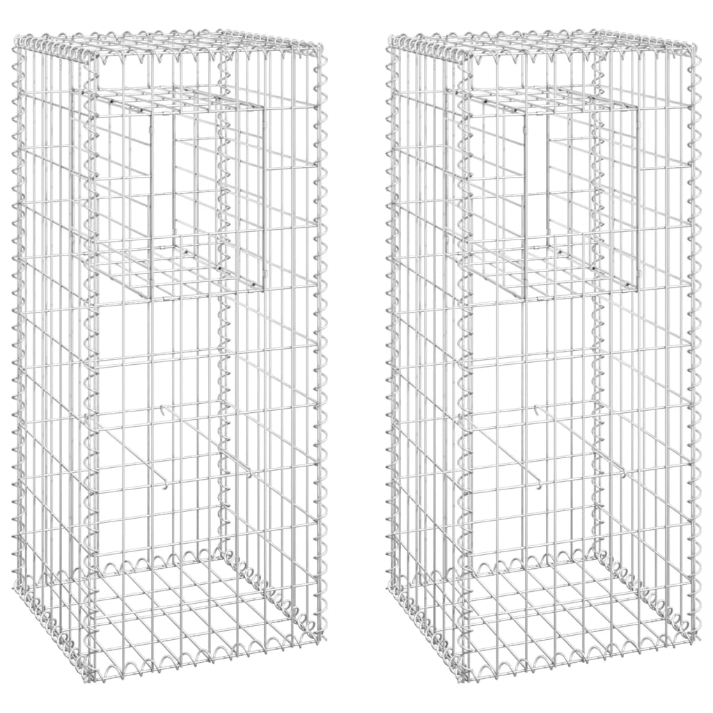 Vidaxl Schanskorf posts 2 pcs 40x40x100 cm iron