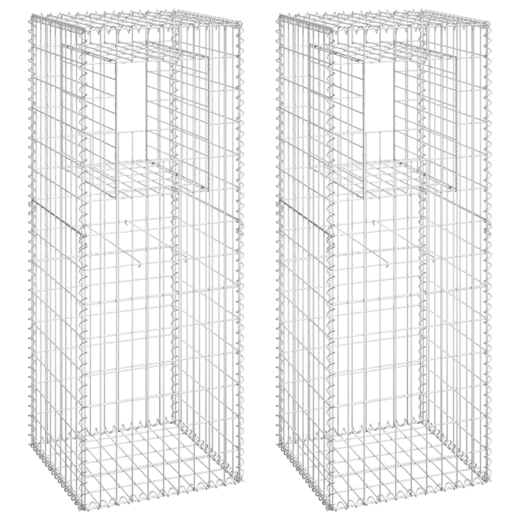 Vidaxl Schanskorf Postes 2 PCS 50x50x140 cm de hierro