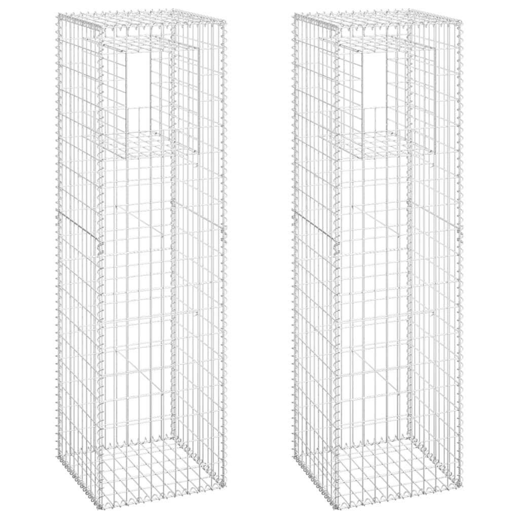 VidaXL Schanskorf posts 2 pcs 50x50x180 cm iron