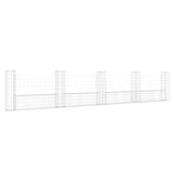 Vidaxl Schans Basket U-formet med 5 stolper 500x20x100 cm jern