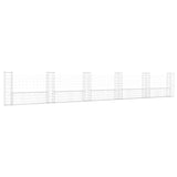 Vidaxl Schanskorf U-shaped with 6 posts 620x20x100 cm iron