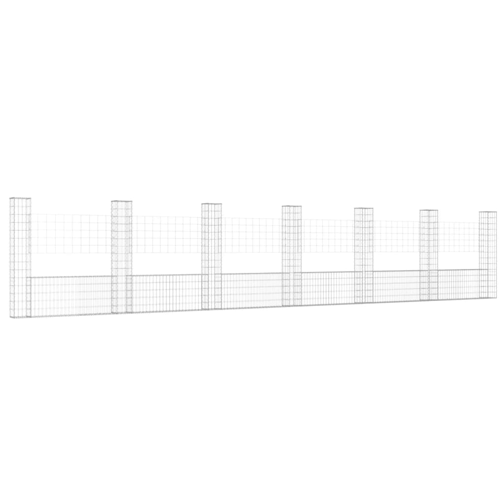 Vidaxl Schanskorf a forma di U con 7 post 740x20x150 cm