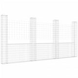 VidaXL Schanskorf U-shaped with 4 posts 380x20x200 cm iron