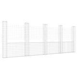 VidaXL Schanskorf U-shaped with 5 posts 500x20x200 cm iron