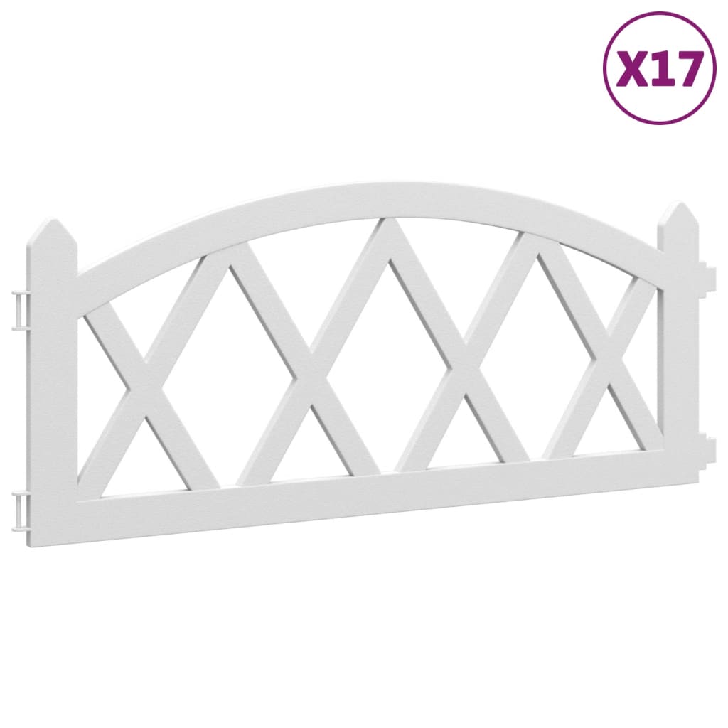 Vidaxl Gazon edges 17 st 10 m Polypropene white