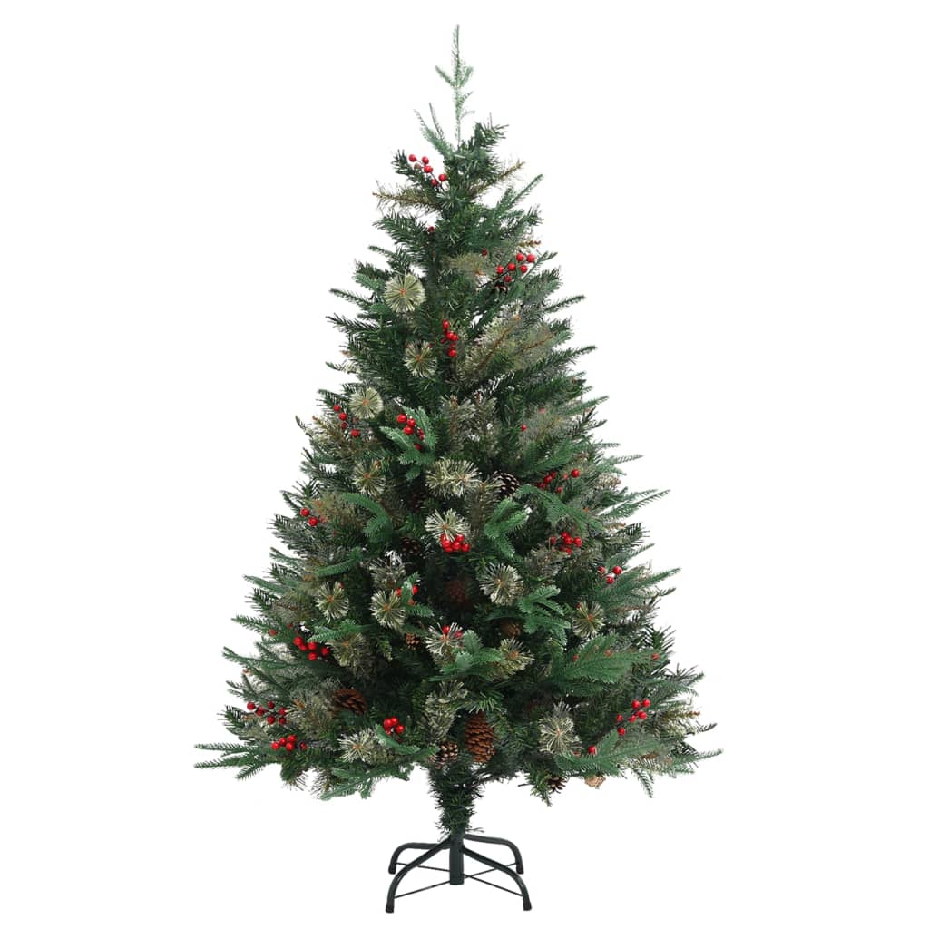 Vidaxl Christmas Tree s borovicovými kužely 120 cm PVC a PE Green