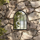 Vidaxl Garden Mirror 60x45 cm järnsvart