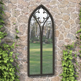 Vidaxl Garden Mirror 100x45 cm järnsvart