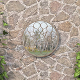 Miroir de jardin vidaxl autour de 40x3 cm de sable de fer -colore