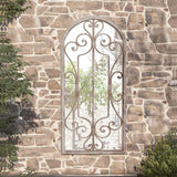 Vidaxl Garden Mirror 100x45 cm järnsand -färgad