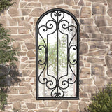 Vidaxl Garden Mirror 100x45 cm de fer noir