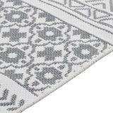 Vidaxl rug 160x230 cm cotton gray and white