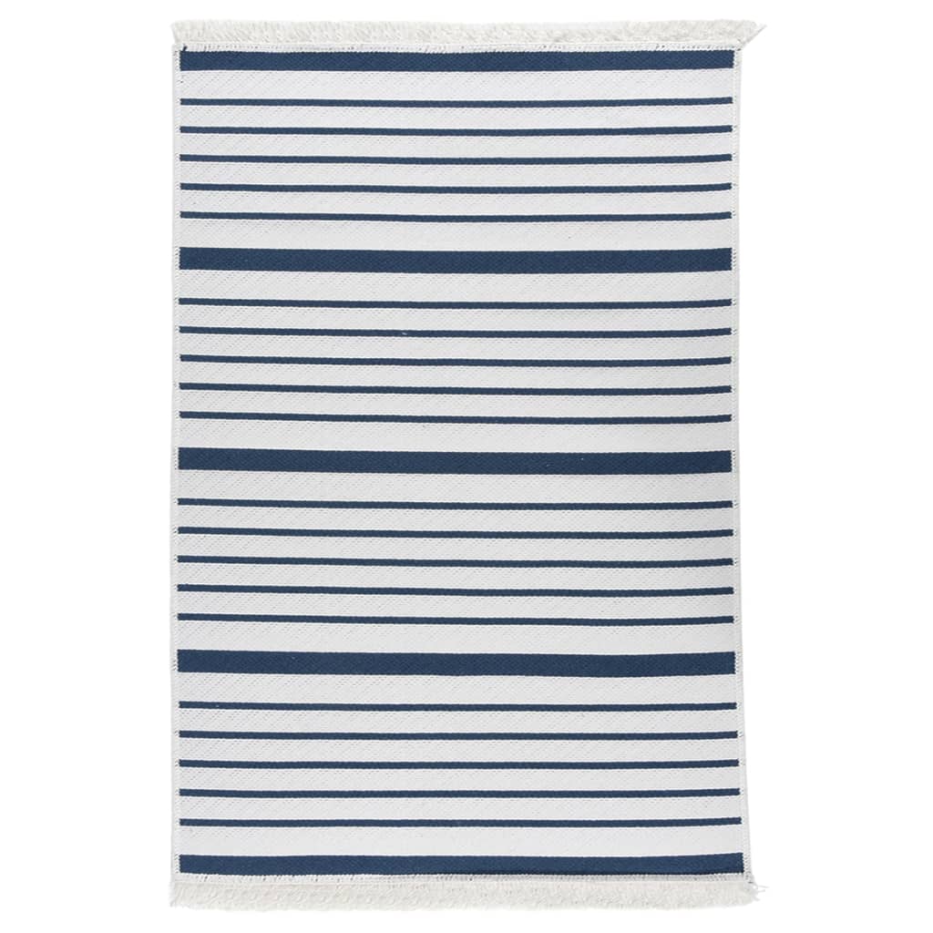 Viaxl tapis 160x230 cm Coton Navy Bleu