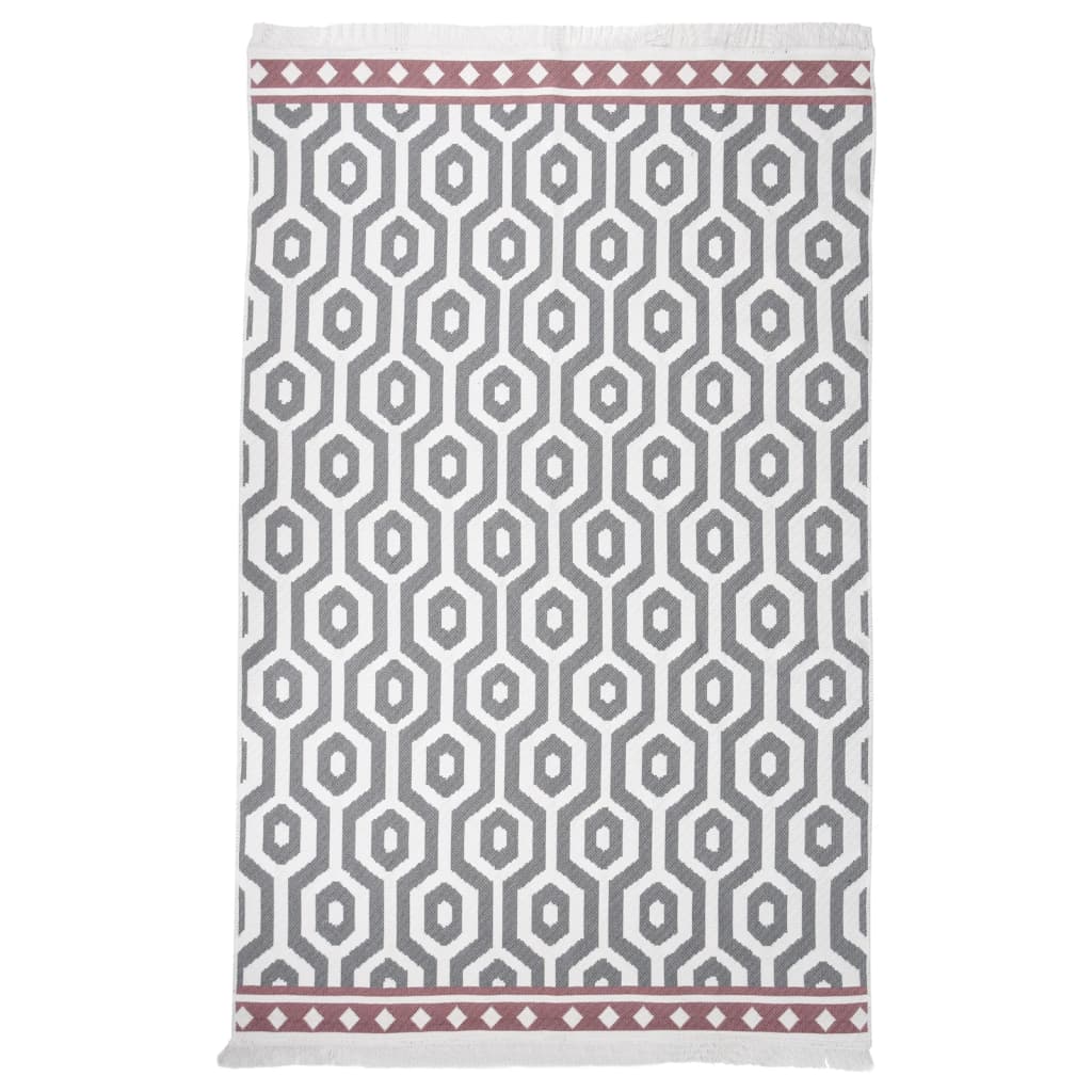 Vidaxl rug 160x230 cm cotton gray