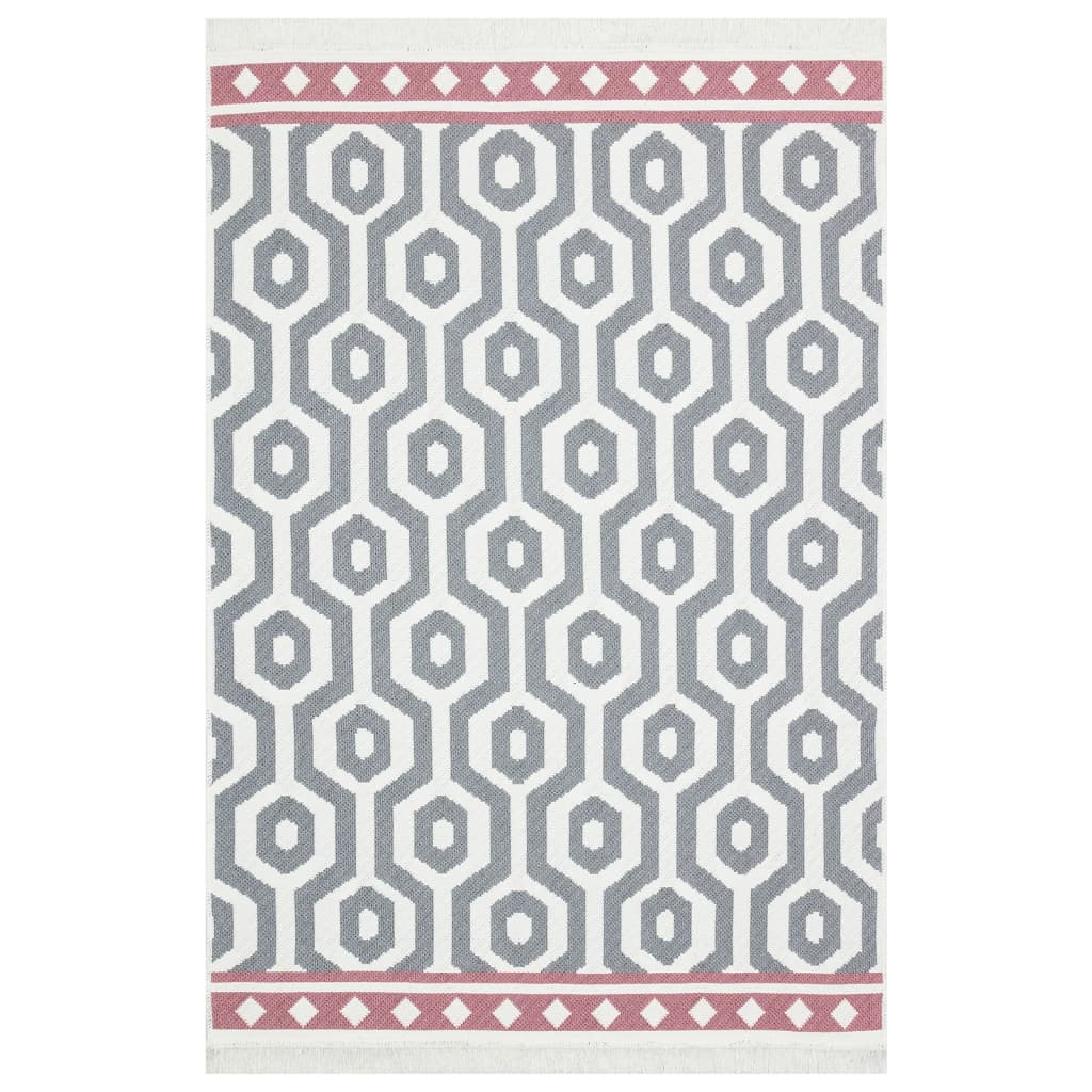 Vidaxl rug 160x230 cm cotton gray