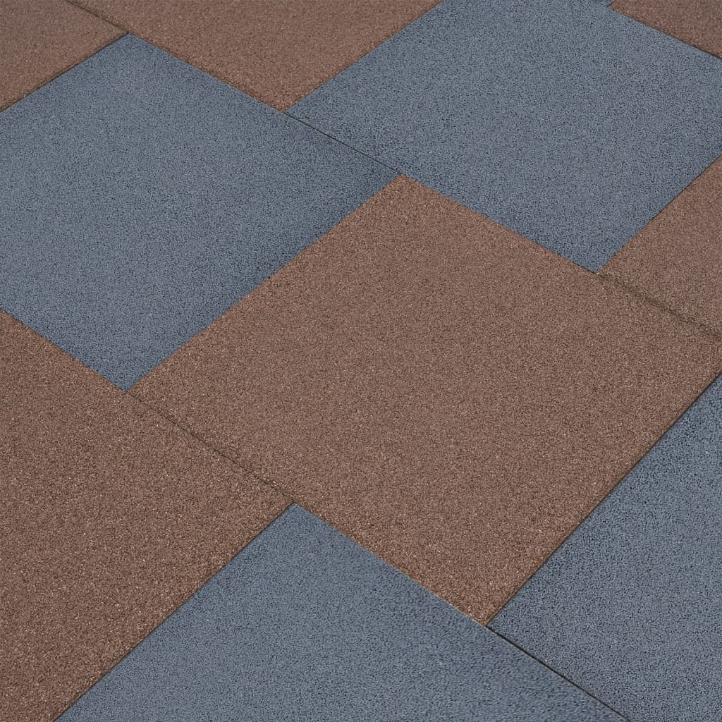 Vidaxl Valt Tiles 6 St 50x50x3 cm guma šedá