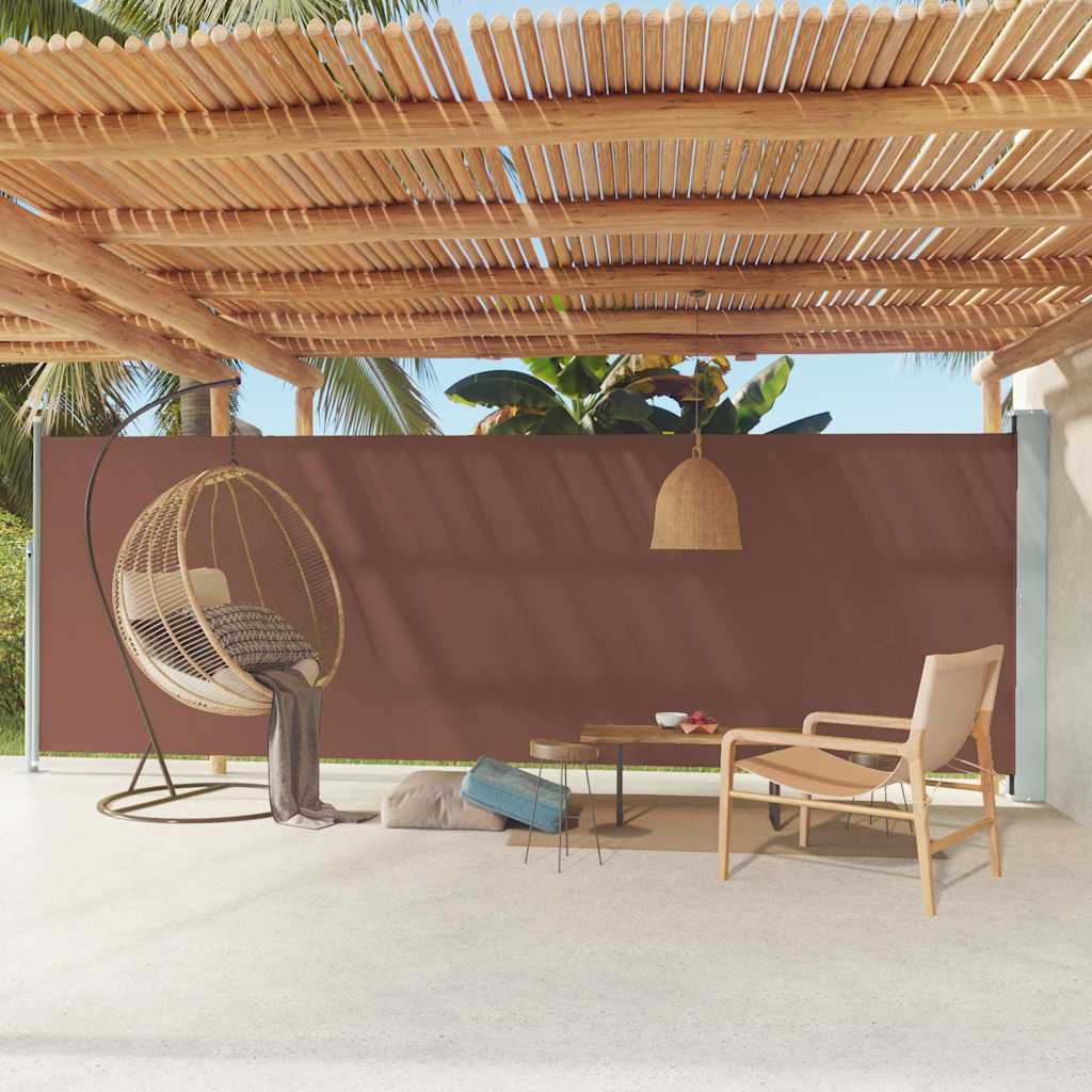 Vidaxl Garden Bildschirm ausziehbar 180 x 600 cm Braun