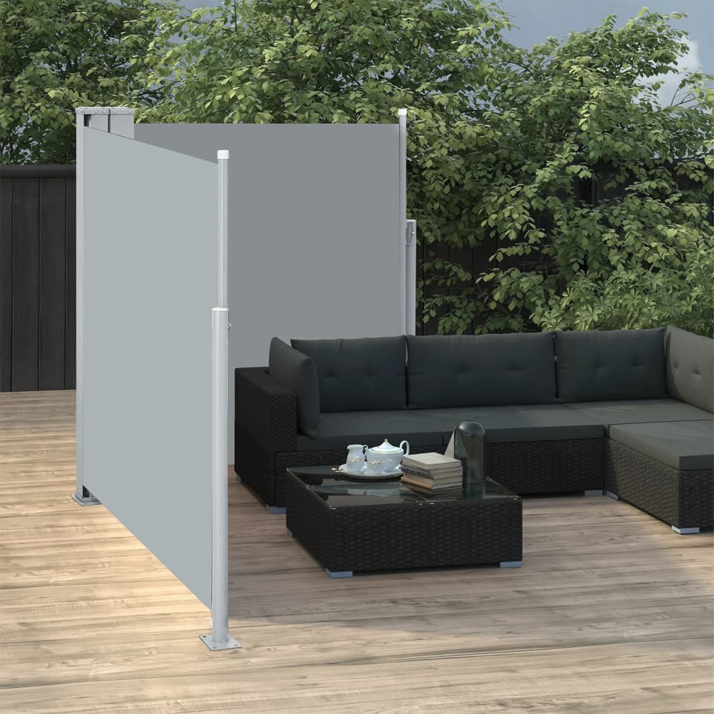 VidaXL Windscherm uittrekbaar 160x600 cm antracietkleurig