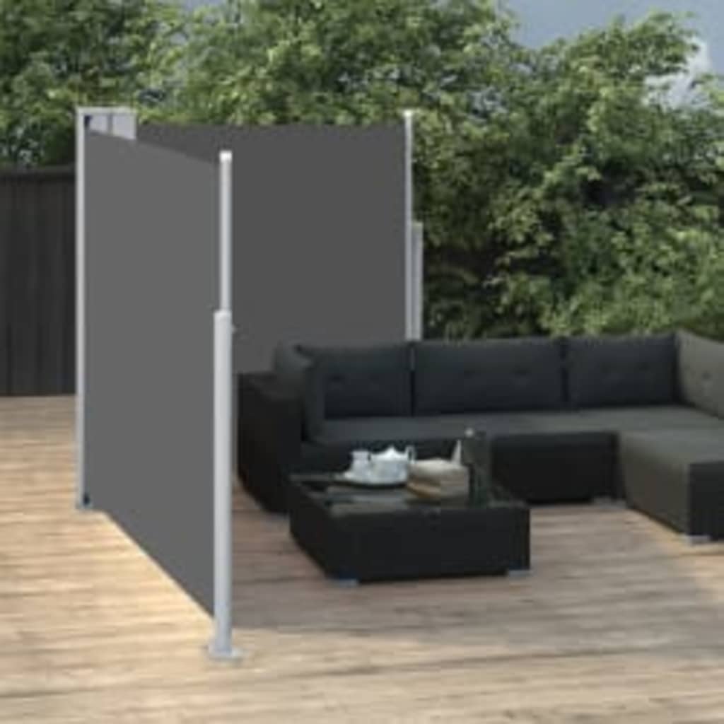 VIDAXL -Windschutzscheibe extendierbar 160 x 600 cm Anthrazit -ausgelöst