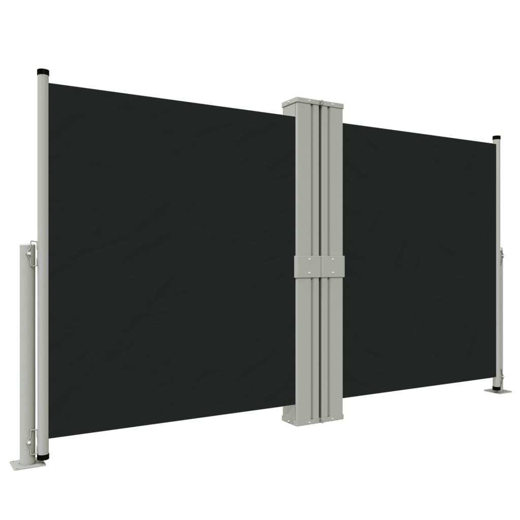 VidaXL Windshield Extendable 140x1200 cm Black