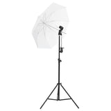 Vidaxl Studio Luuchte Set mat Tripods a Regenbrellas