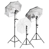 Vidaxl Studio Lighting Set con trípodes y paraguas