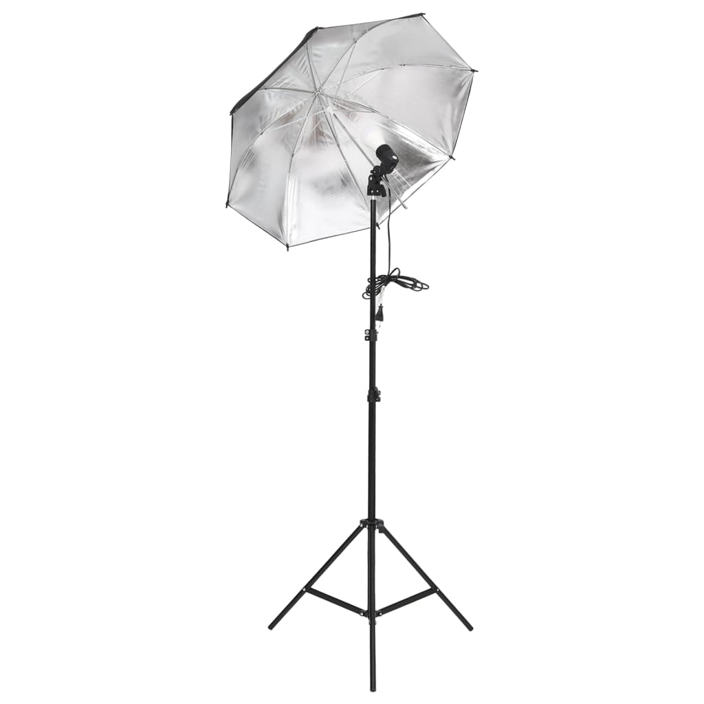 Vidaxl Studio Lighting Set con trípodes y paraguas