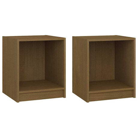 Vidaxl nachtkastjes 2st 35,5x33,5x41,5 cm massief grenenhout
