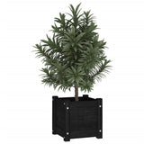 Vidaxl Planters 2 stk 31x31x31 cm Solid fyrretræ sort