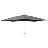 VidaXL Zweefparasol met houten paal 400x300 cm antracietkleurig