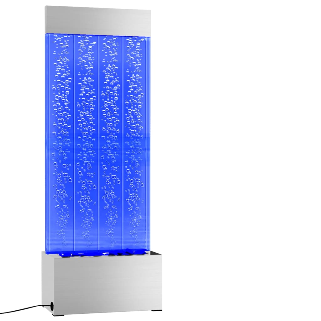 Vidaxl Bubble Column con LED RGB in acciaio inossidabile da 110 cm e acrilico