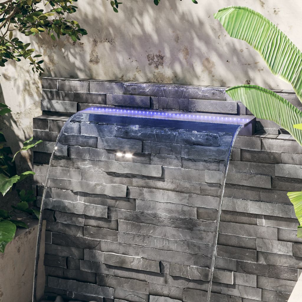 Vidaxl Waterfall Overlad with RGB LEDs 90 cm Acrylic