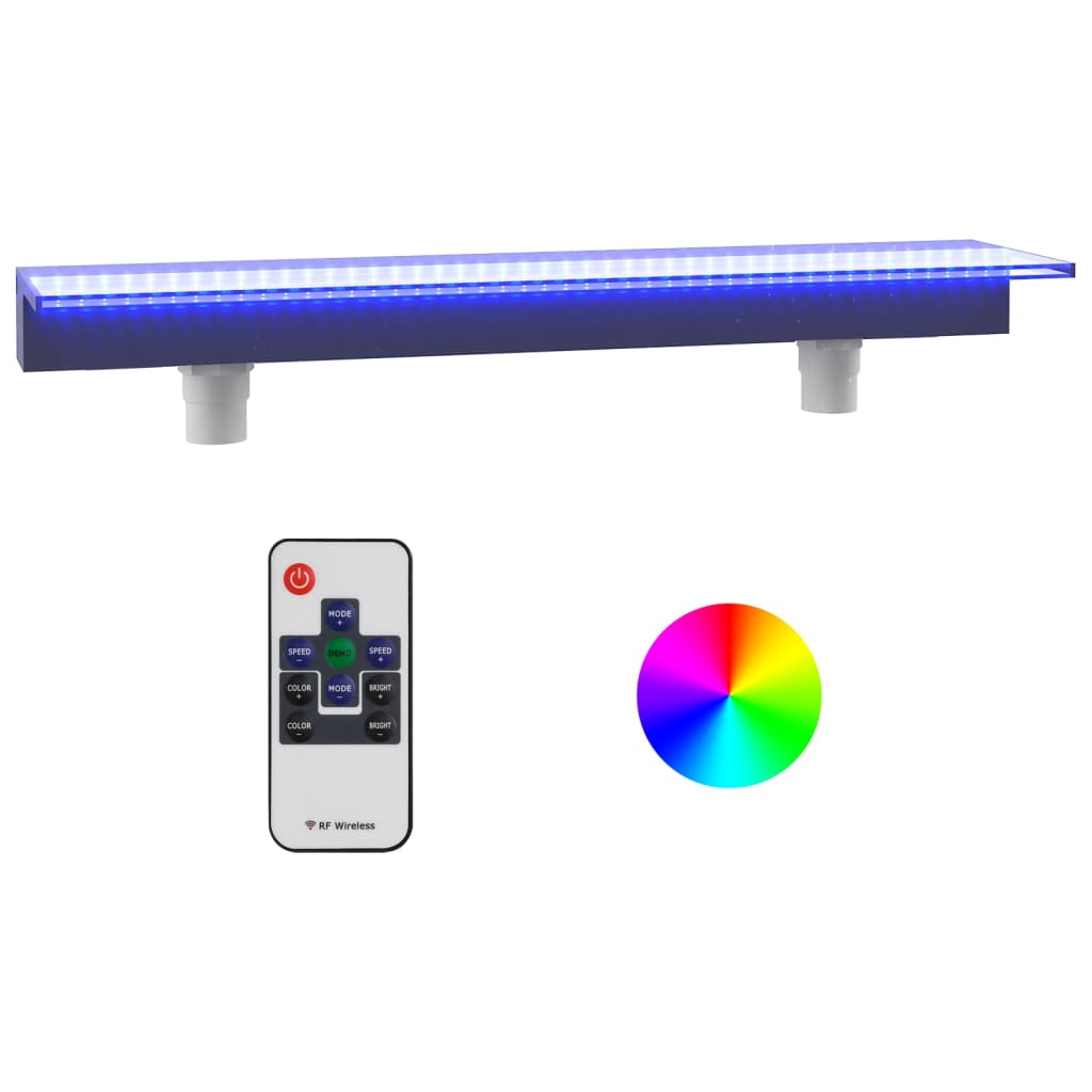 Vidaxl Waterfall Overde con LED RGB 108 cm acrilico