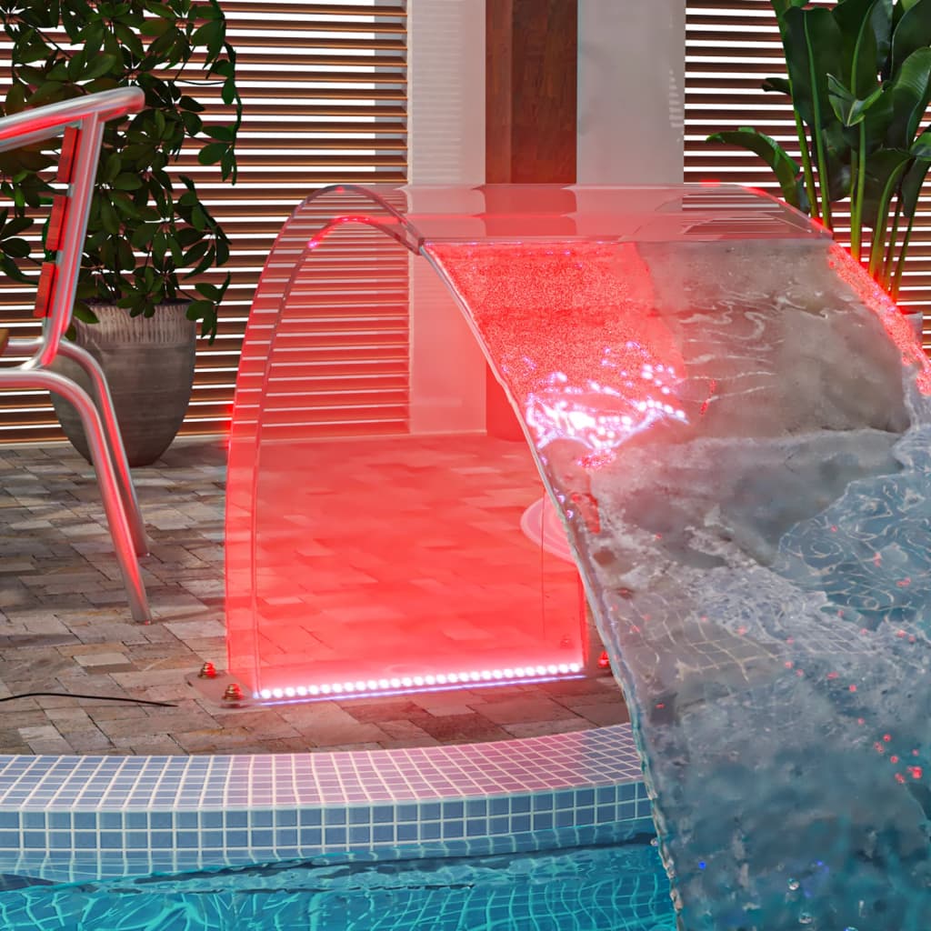 Funga piscina Vidaxl con LED RGB 50 cm acrilici