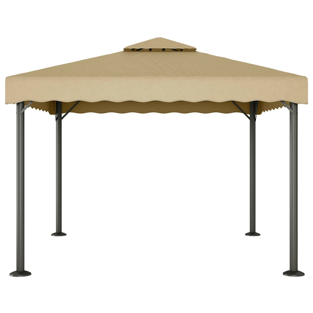 Bidaxl arbor 3x3 m aluminium och stål taupe