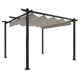 VidaXL Garden Practor with extendable roof 3x3 m cream -colored