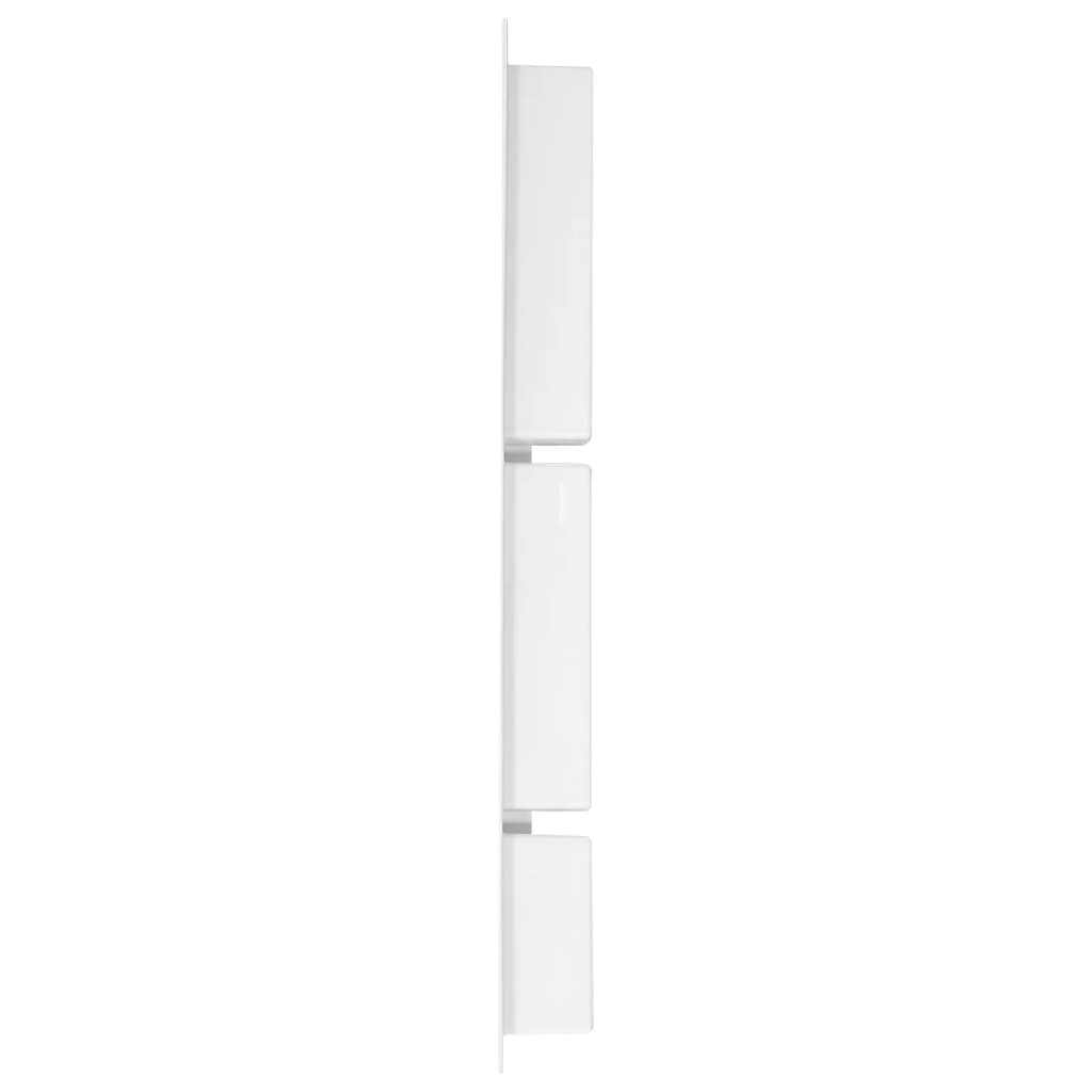 Vidaxl Shower con 3 compartimentos 41x99x9 cm de alto brillo blanco