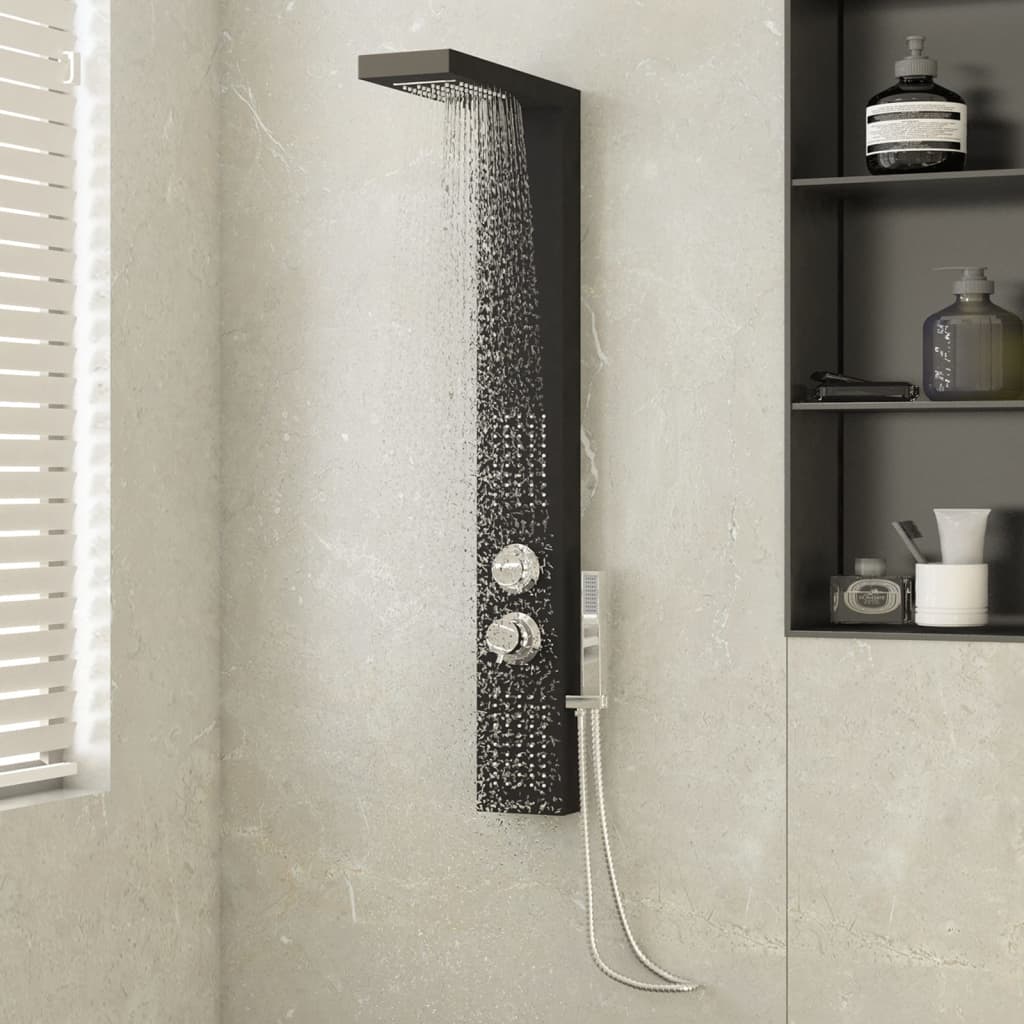 Vidaxl Shower panel system Aluminum Black