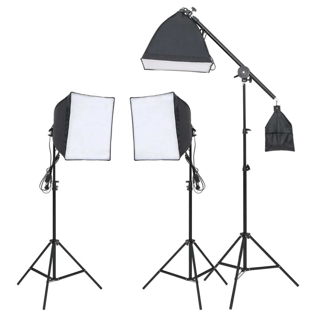 Vidaxl Photo Studio Set med belysningssæt, baggrund og reflektor