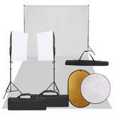 Vidaxl Photo Studio Set con set di illuminazione, sfondo e riflettore