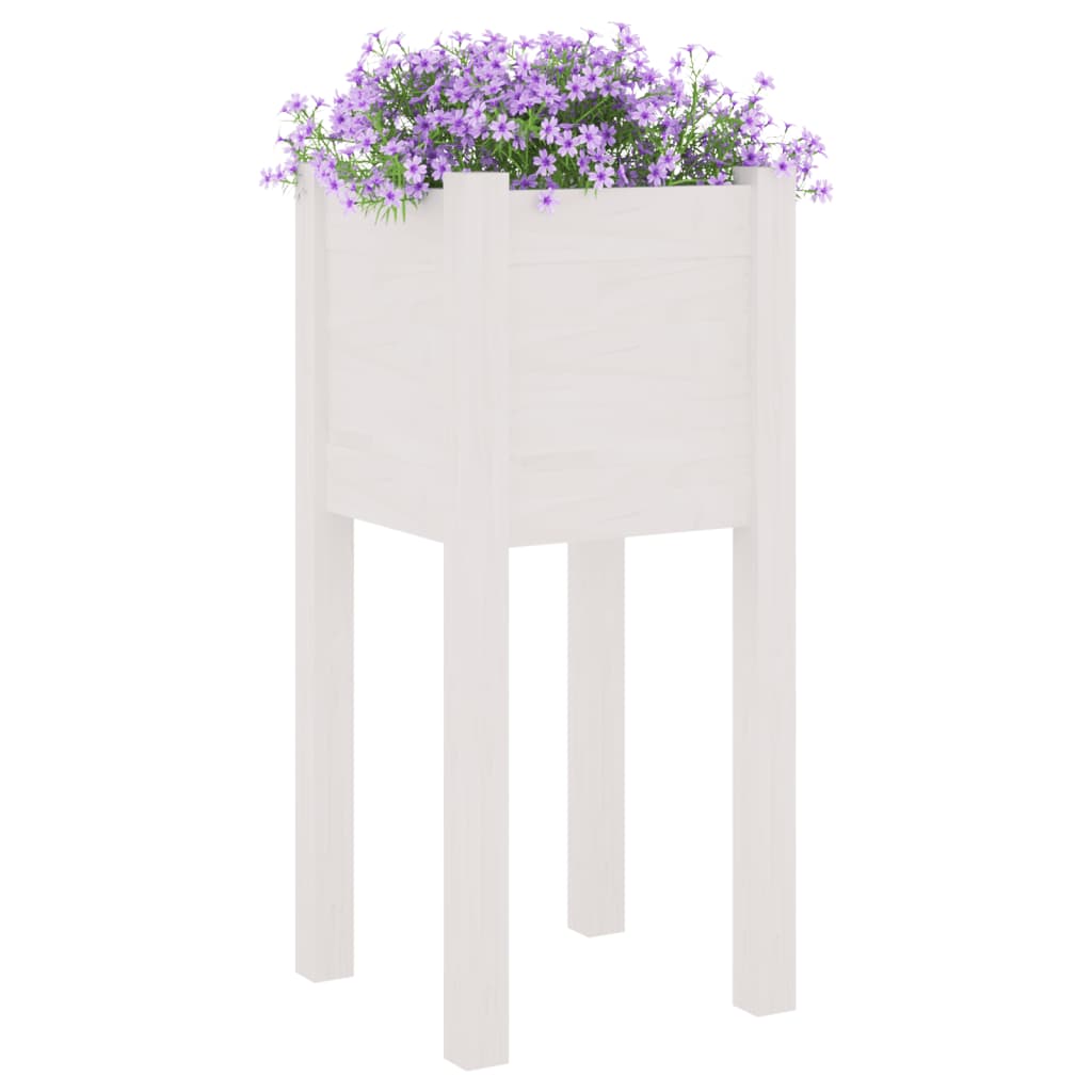 Vidaxl Fioter 2 PCS 31x31x70 cm Pino solido bianco