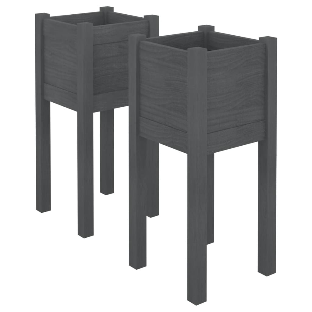 Vidaxl Planters 2 stk 31x31x70 cm Solid fyrretræ