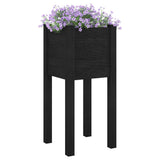 Vidaxl Planters 2 stk 31x31x70 cm Solid fyrretræ sort