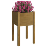 Vidaxl Planters 2 St 40x40x70 cm Solid fyrretræbrun