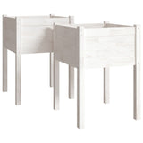 Vidaxl Planters 2 St 50x50x70 cm Solid Pine White