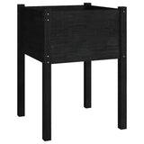 Casella di pianificazione Vidaxl 50x50x70 cm Pino solido nero