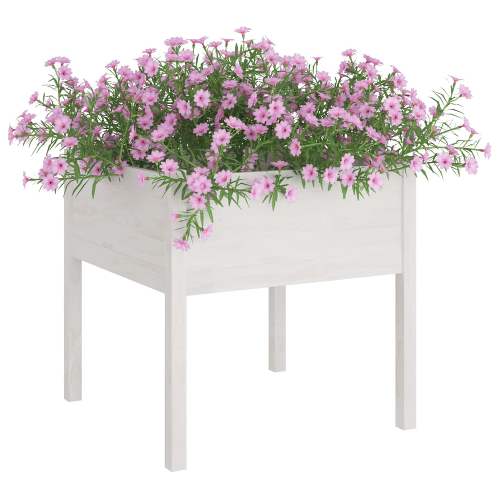 Vidaxl Planters 2 St 70x70x70 cm Solid Pine White