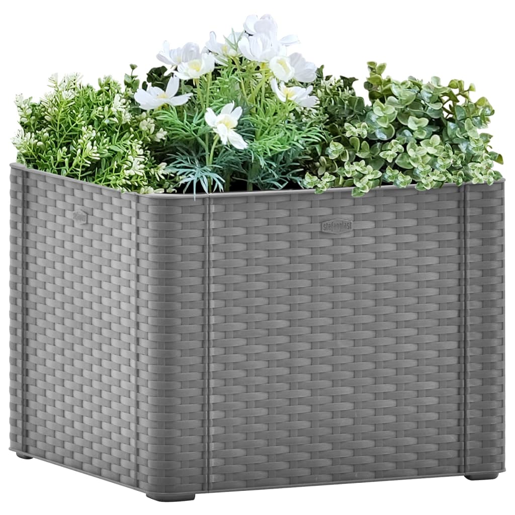 Vidaxl planter højt med selvudviklet system 43x43x33 cm grå